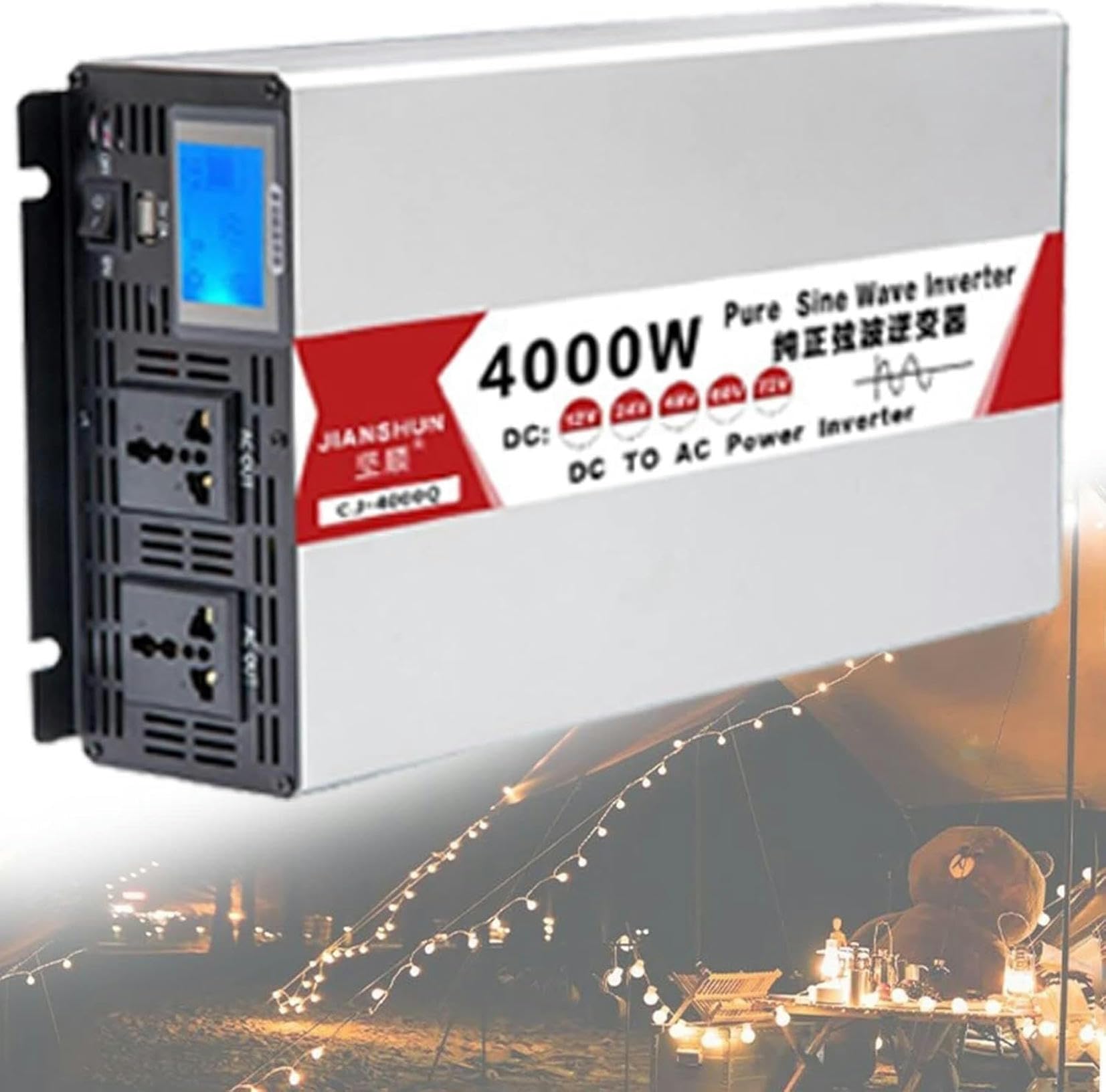 Onduleur Pure Sine Wave 8000W convertisseur DC 72V AC 220V contre les pannes