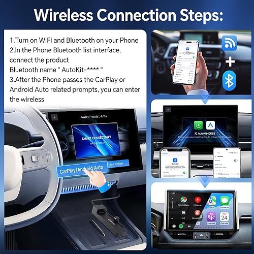 Miniatura 6 de CarlinKit FireDrive Link Pro Car TV Mate, convertido con cable a Android inalámbrico Auto y adaptador CarPlay, compatible con CarPlay con cable para