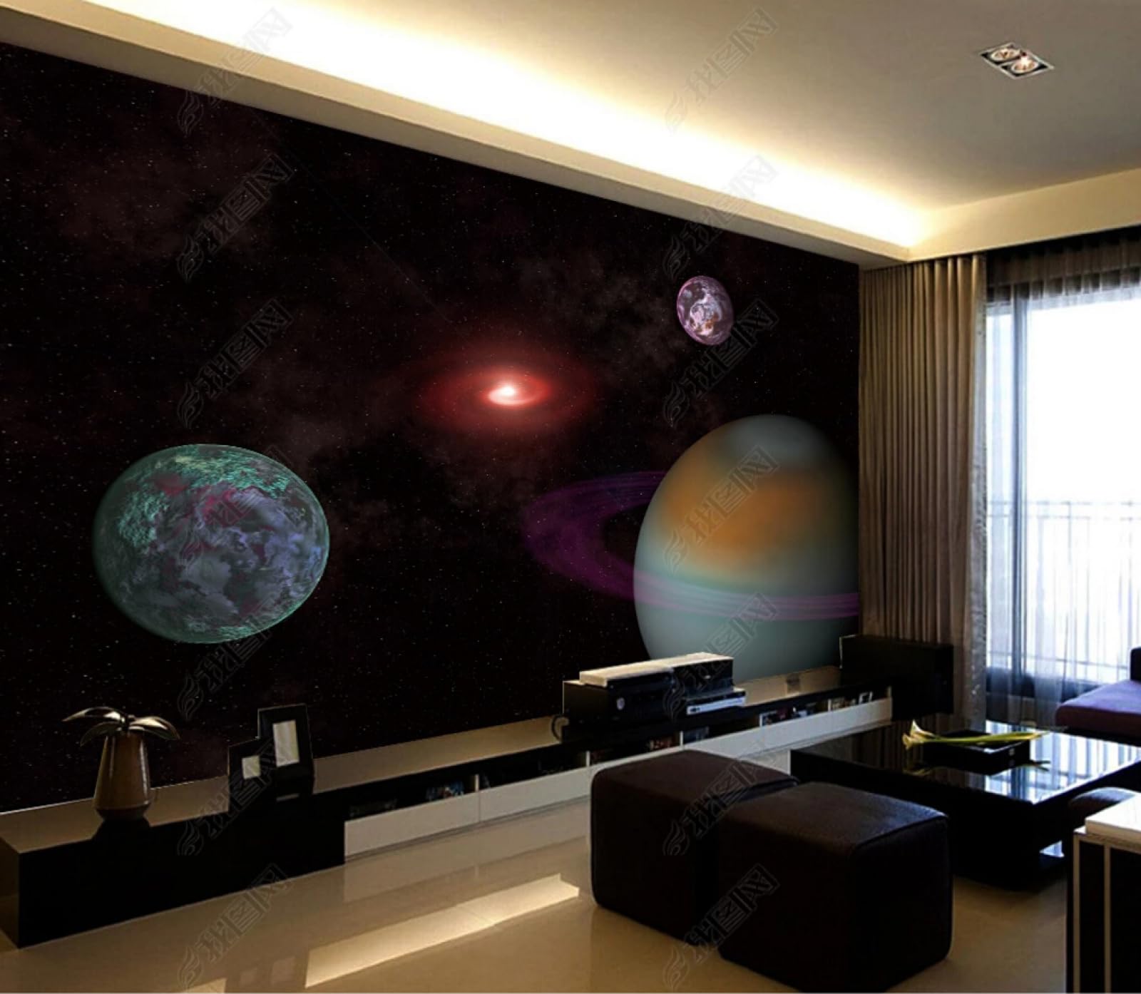Tapisserie Murale Terre 3D pour transformer l'ambiance de votre chambre à coucher