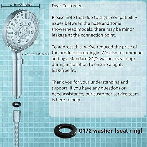 Miniatura 2 de Cabezal de ducha filtrado con portátil, cabezal de ducha de alta presión de 9 pulverizadores, suavizante de agua con cuentas de filtro para agua