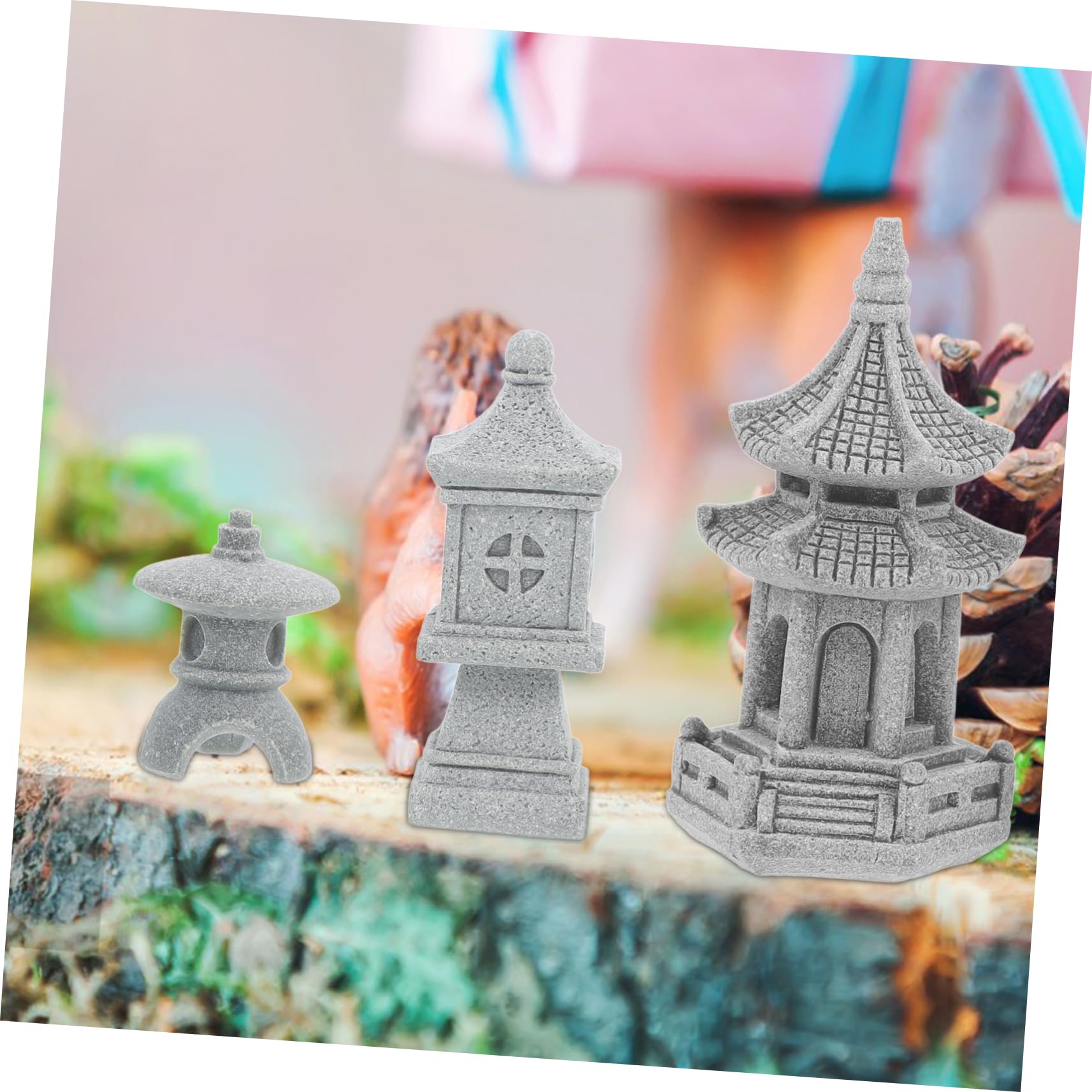 BESPORTBLE 15stücke Miniatur Pavillon Deko Für Garten Kunstvolle Statuten Für Bonsai Landschaftsdesign Langlebig Und Einzigartig Für Innen Und Außendekoration