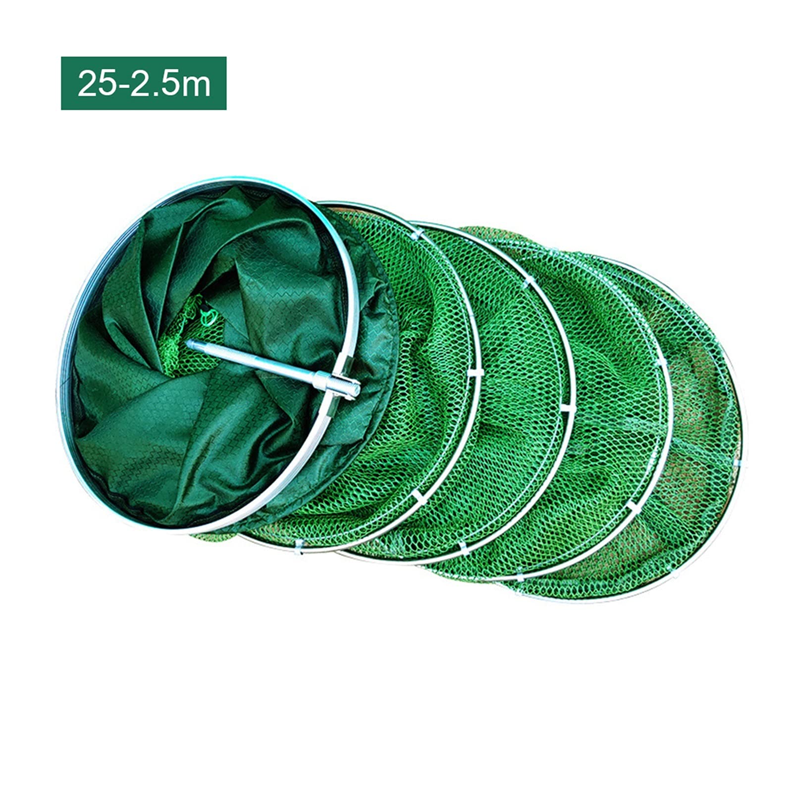 Épuisette De Pêche en Aluminium Véritable, Piège À Poissons, Cage De Pêche Vivante, Panier, Outil De Pêche Pliable, Petite Maille Fine pour La Capture d'oiseaux(Grand)