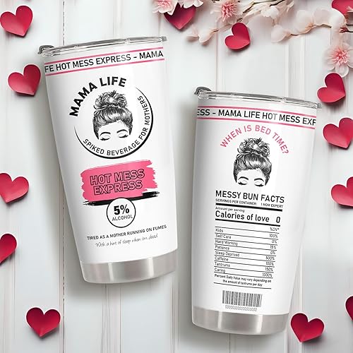 Miniatura 8 de 34HD Regalos para mamá, vaso con tapa de acero inoxidable de 20 onzas, taza de café para mamá, taza de café para mamá, regalos de conciencia sobre