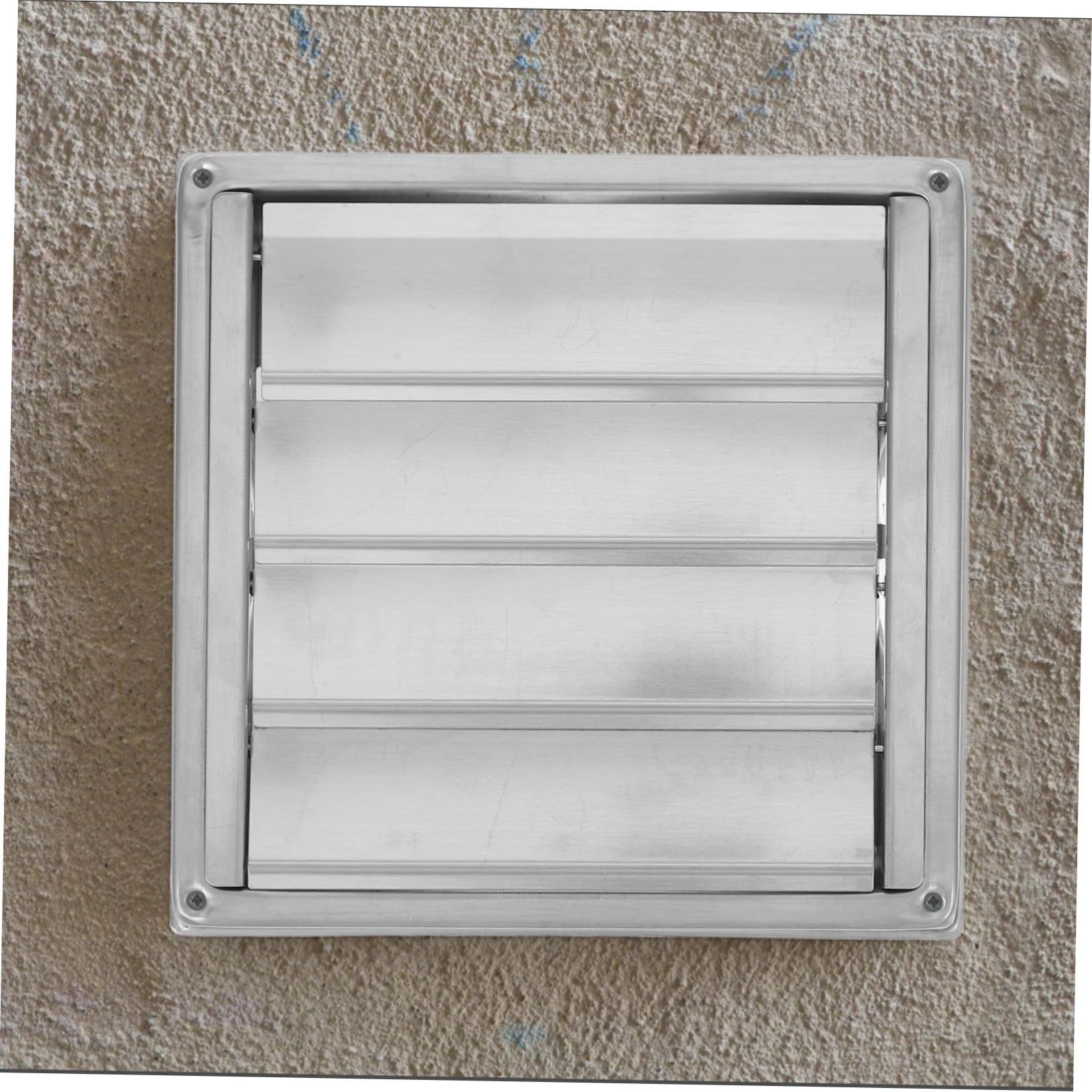 SEWACC Rejilla de Ventilación de Acero Inoxidable con Malla y Louvers Ajustables Cubierta Resistente la Lluvia para Pared Exterior Hogar Oficina y Baño Protección Contra Humedad y Flujo