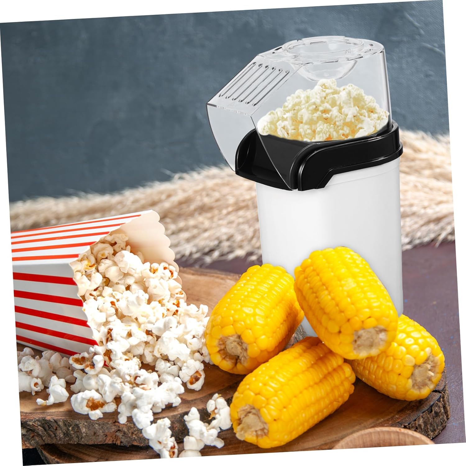 110v Air Popper Popcorn Machine Electric Popcorn Maker for Home Measuring Cup No Oil Needed Quick Easy for Movie Night