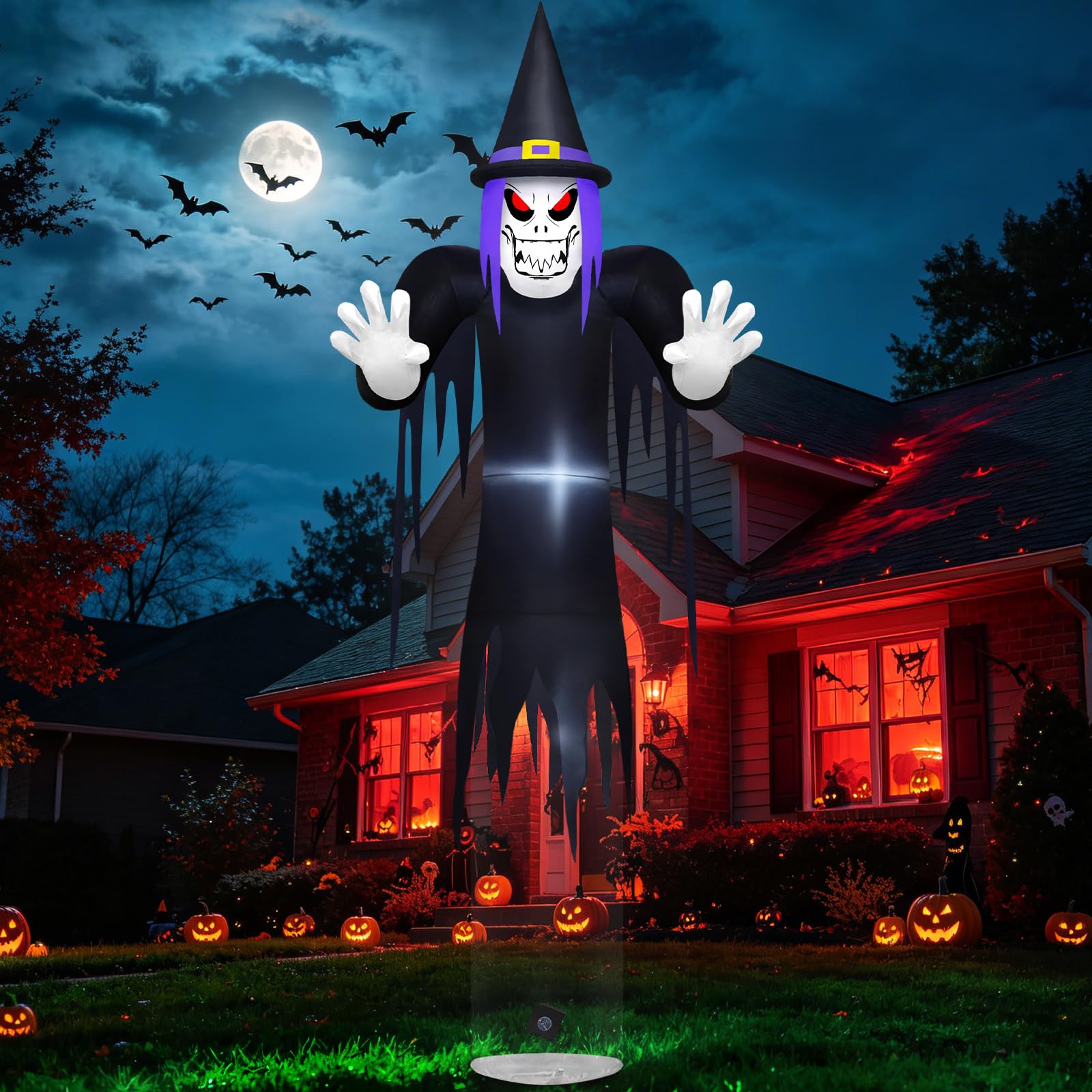 Danxilu 12FT Large Halloween Inflatable Floating Witch Outdoor Decoration