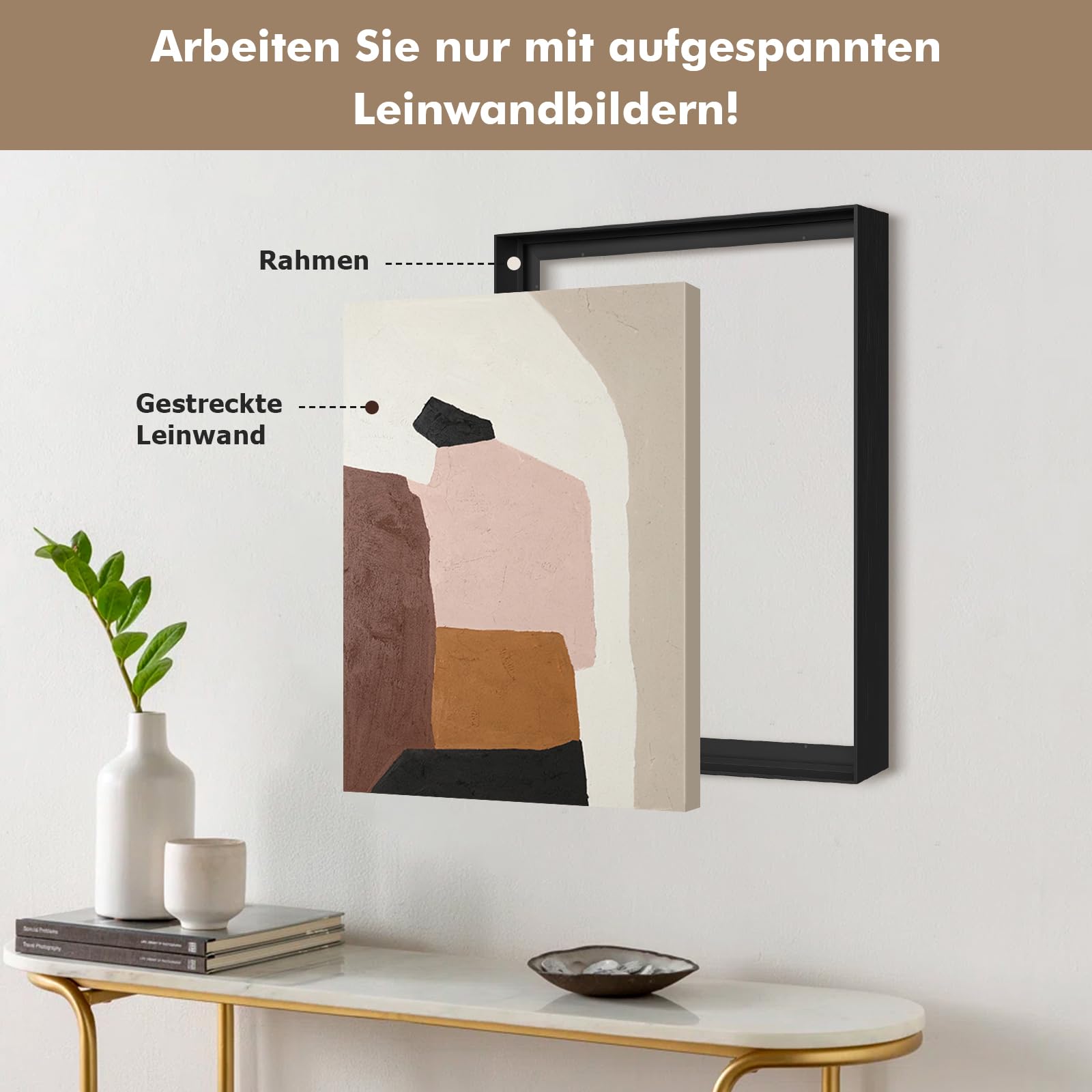 Schattenfugenrahmen, Bilderrahmen für 80x100cm Leinwandbilder, DIY Metallrahmen mit 3,8 cm Tiefe für Landschaftsporträts, Wohnzimmer-Dekor
