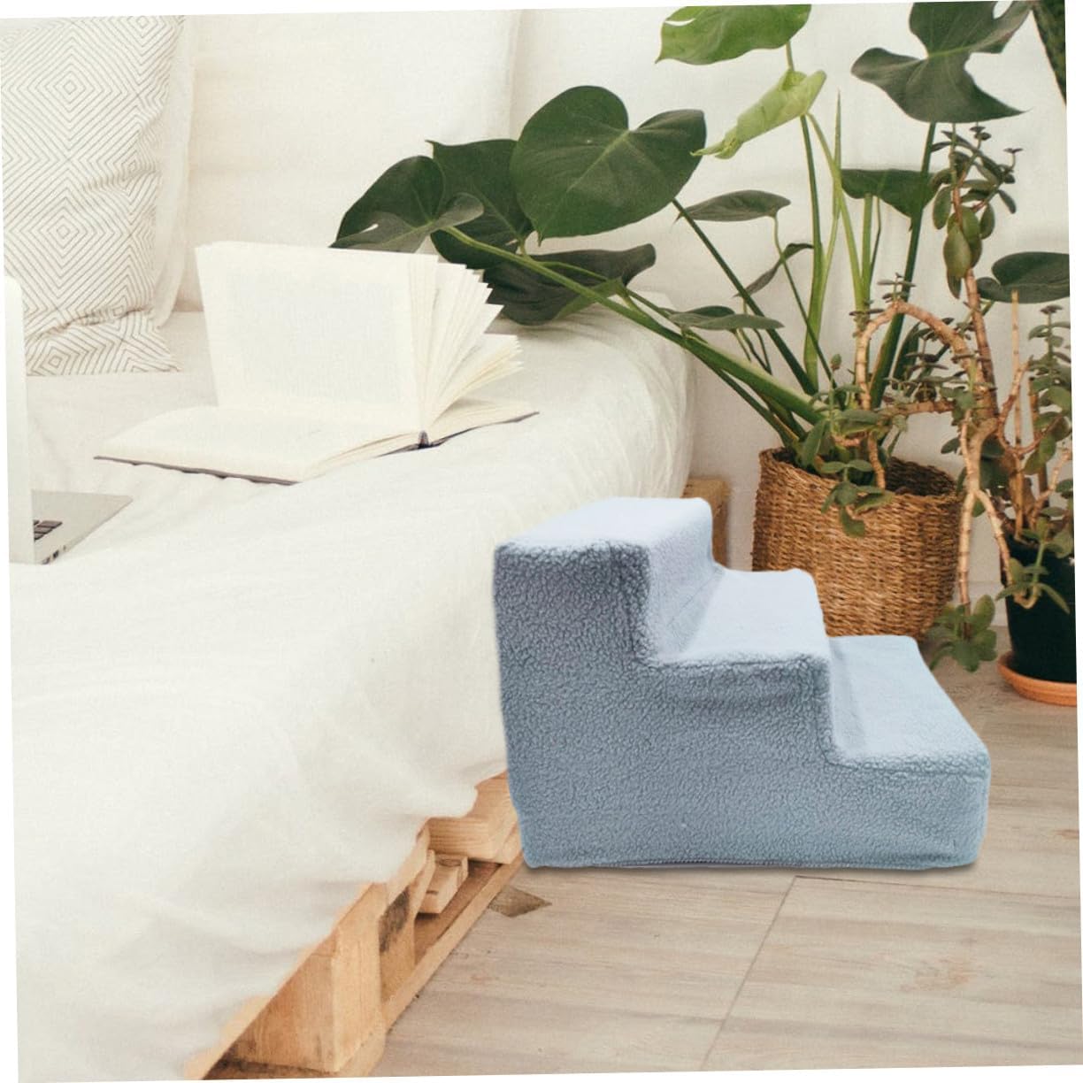 NUOBESTY Portable Pet Steps Ladder for Cats and Dogs Non-Slip Small Dog Stairs Ramp for Sofa Bed Easy Carry Indoor Pet Climb Ladder for Puppies