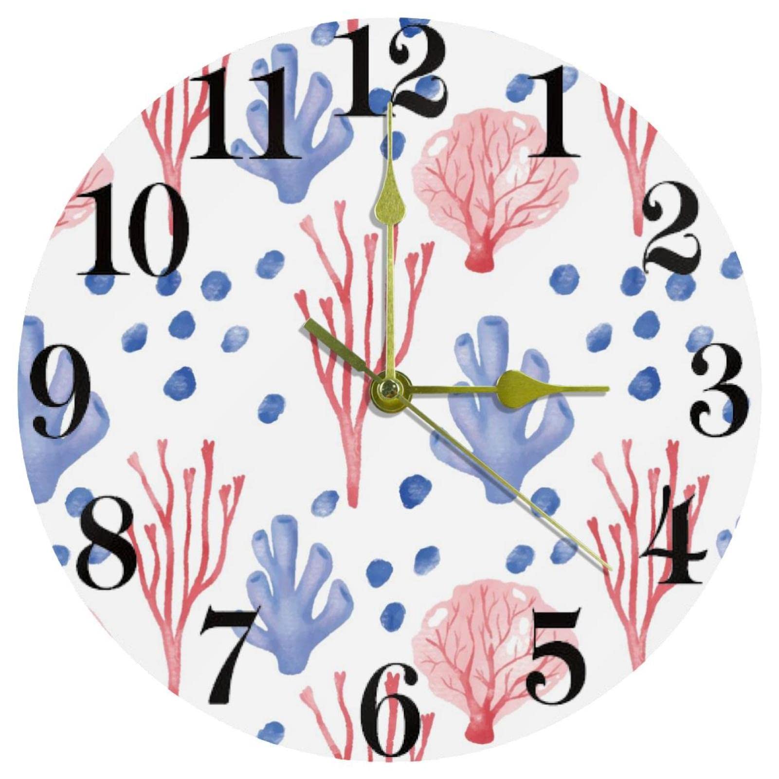 Horloge murale sans tic-tac silencieuse à pile pour chambre et bureau