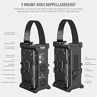 NEEWER V Mount Akkumulátor Töltő Dupla Csatornás, V Lock 100W PD USB-C Gyorstöltés, DC 48V/24V Kimenet, SmallRig Kompatibilis BP-2CH Pro 8
