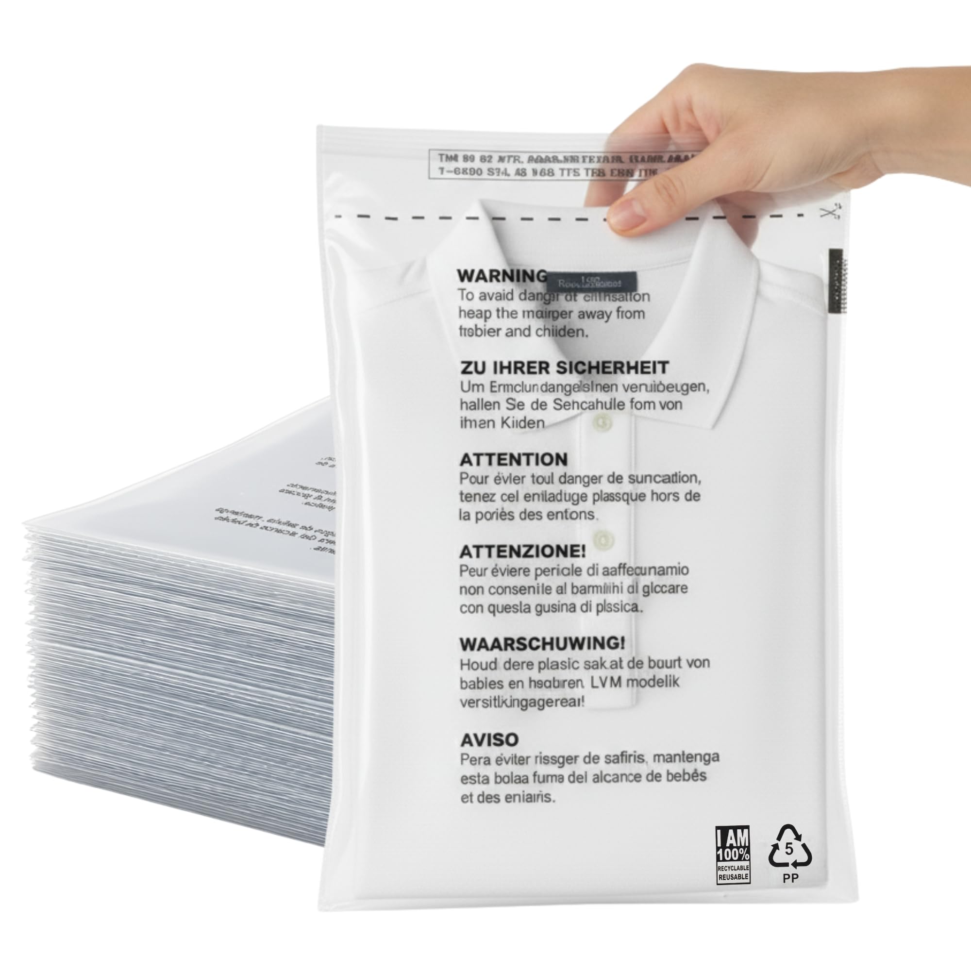 Clear Transparent Self Seal Garment Clothes Bags 9" x 12", 100 Bags