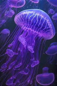 Jellyfish Dance 1000 Piece Round Puzzle - Ocean Art, Sepia Tone, With Poster & Lettered Back - View #2