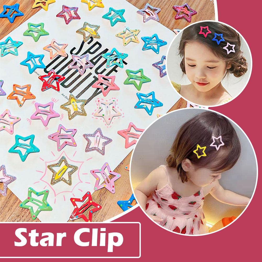 Amazon.co.jp: ヘアクリップ 子供 星 五芒星 ヘアピン 女の子 10点