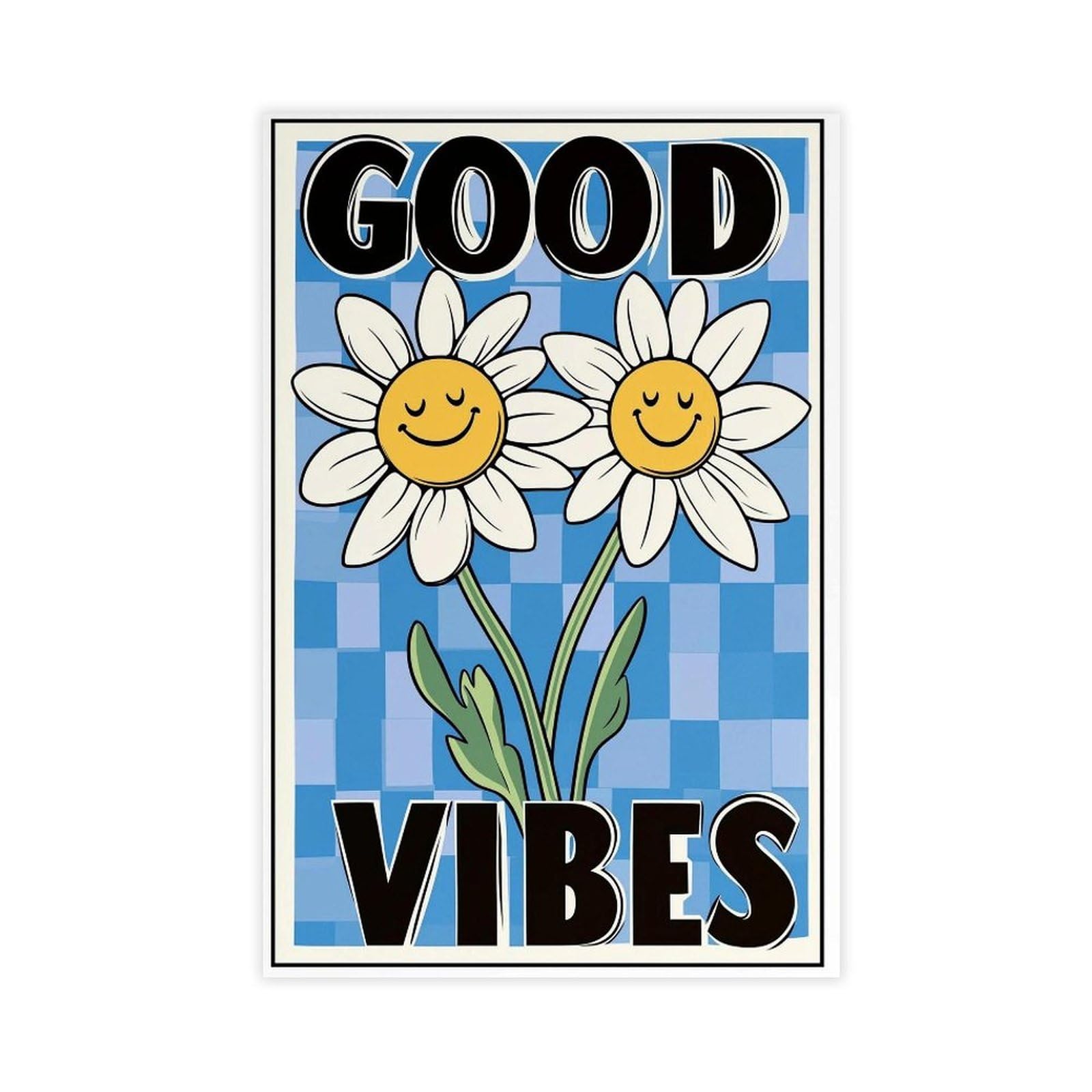 Oahfdf Good Vibes Canvas Poster Bedroom Decor Landscape Office Room Decor Gift 12X18inch(30X45cm)