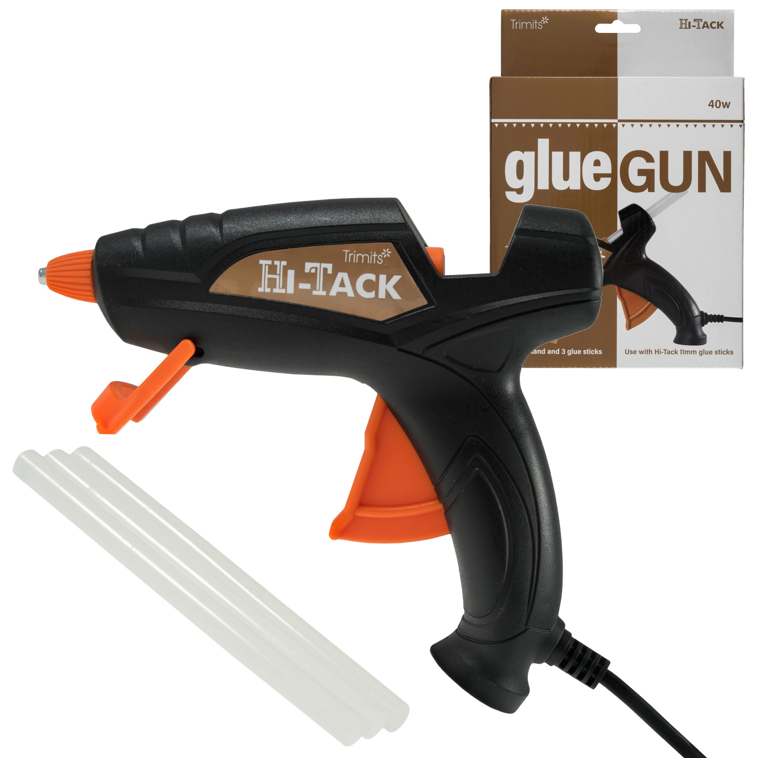 Groves & Thames - Hi-Tack Glue Gun - 40W - Large - Black