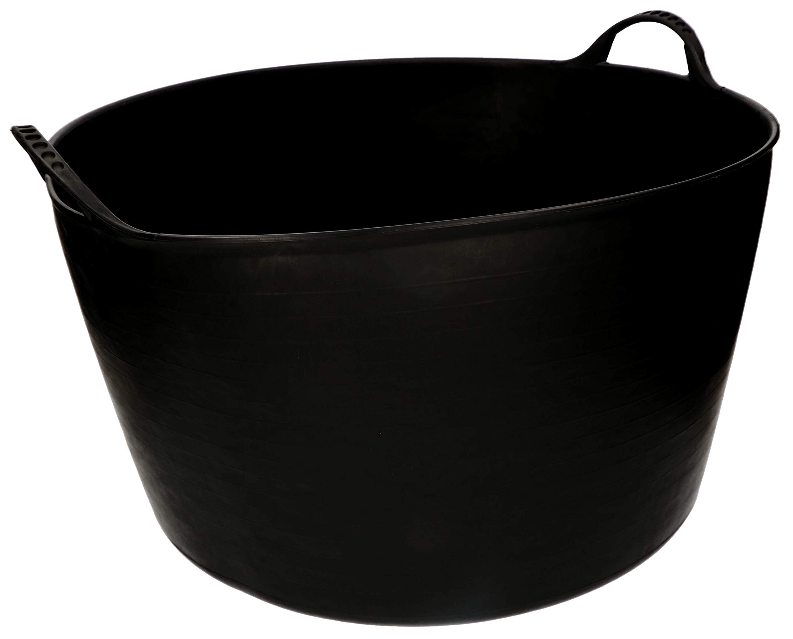KOTARBAU® Cestino da giardino in gomma elastico, 55 l, con manici, universale, flessibile, colore: nero