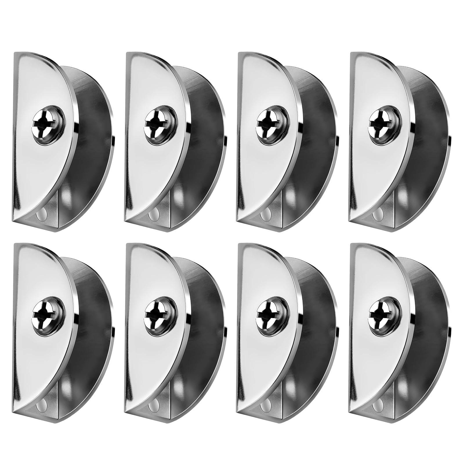 Shaped Glass Shelf Brackets for 8-12mm Glass Adjustable Fit Glasses Clip Ideal for Partitions & Kitchen Use Easy Installs