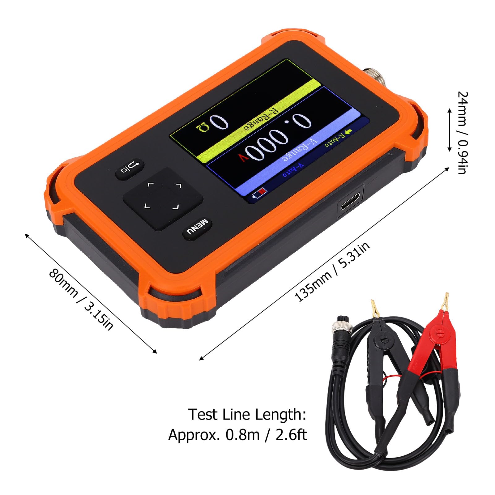 Garosa Tester Wewnętrznego Rezystora Napięcia Akumulatora 2,8-calowy Ekran TFT Analizator Cyfrowy z technologią 1 KHZ AC do Miernika Akumulatora LFP w Samochodzie