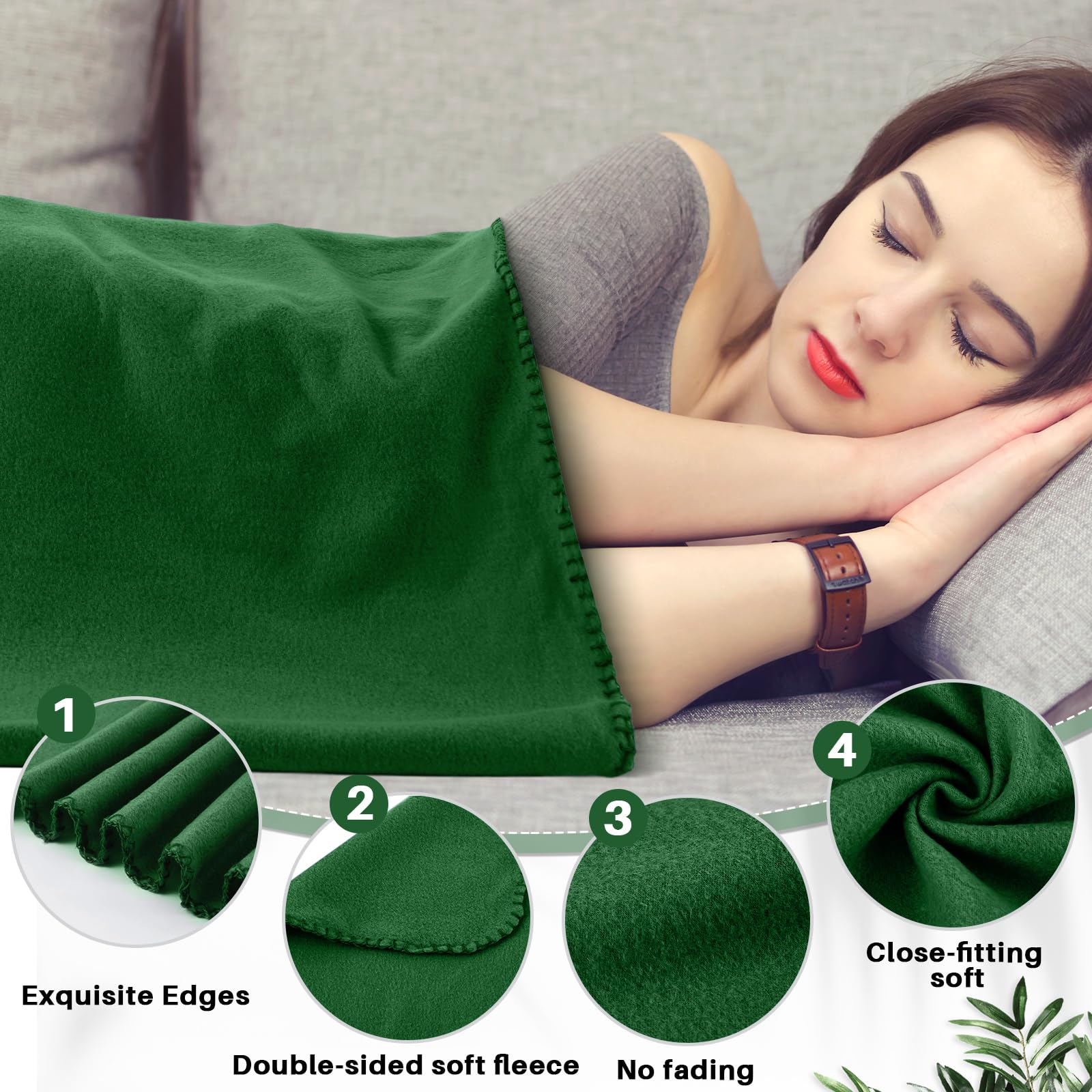 Newwiee 48 Pcs Bulk Fleece Blanket Cozy Warm Fleece Throw Blankets newwiee-48-pcs-bulk-fleece-blanket-cozy-warm-fleece-throw-blankets