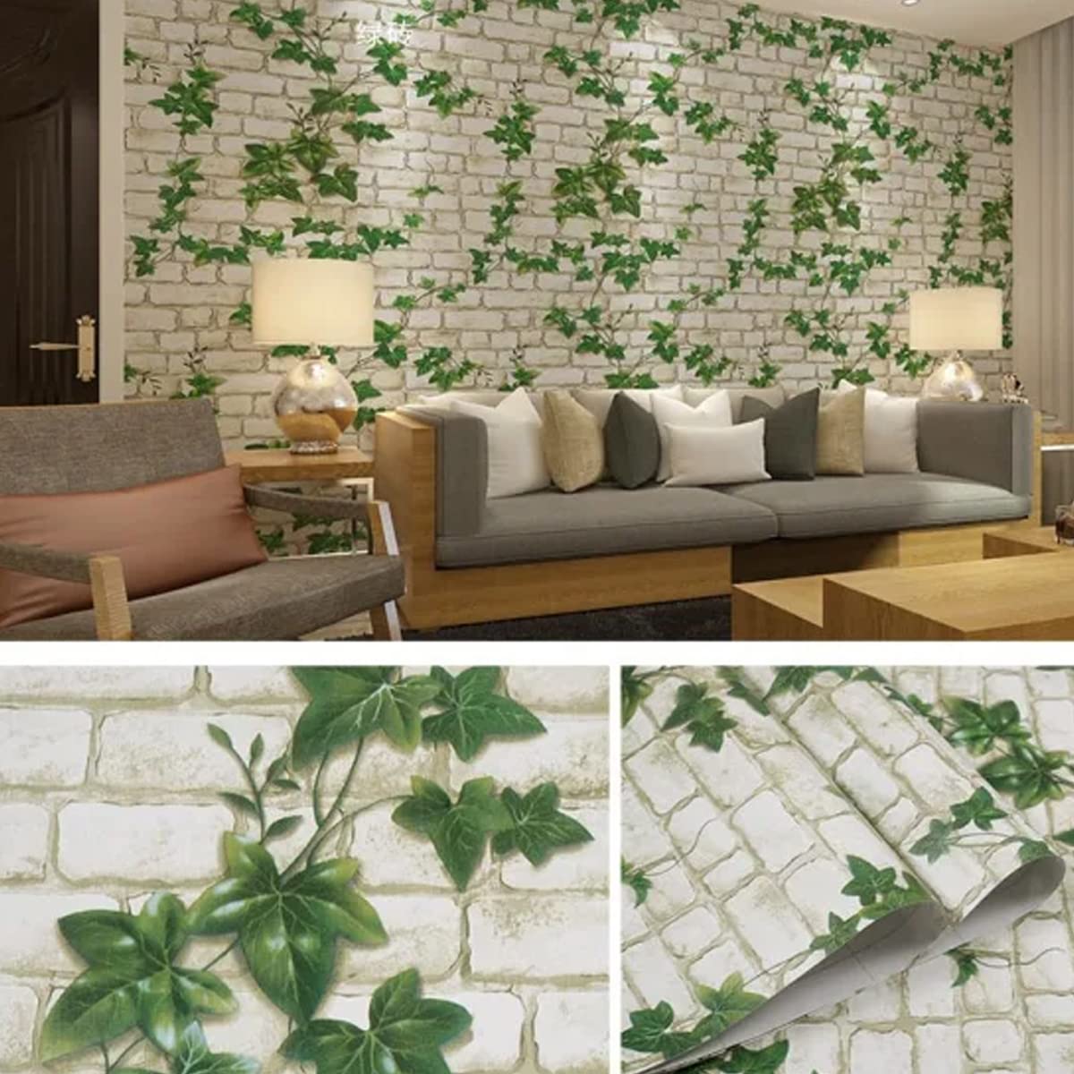 rawpockets Nature White Brick with Leaves Wallpaper 500 CM (B0C3D1P6Y2) Amazon Price History, Amazon Price Tracker