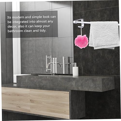 Miniatura 6 de Uonlytech Toallero Percha Espacio Aluminio Toallero Un Cuerpo Colgador Barra Toallero Organizador