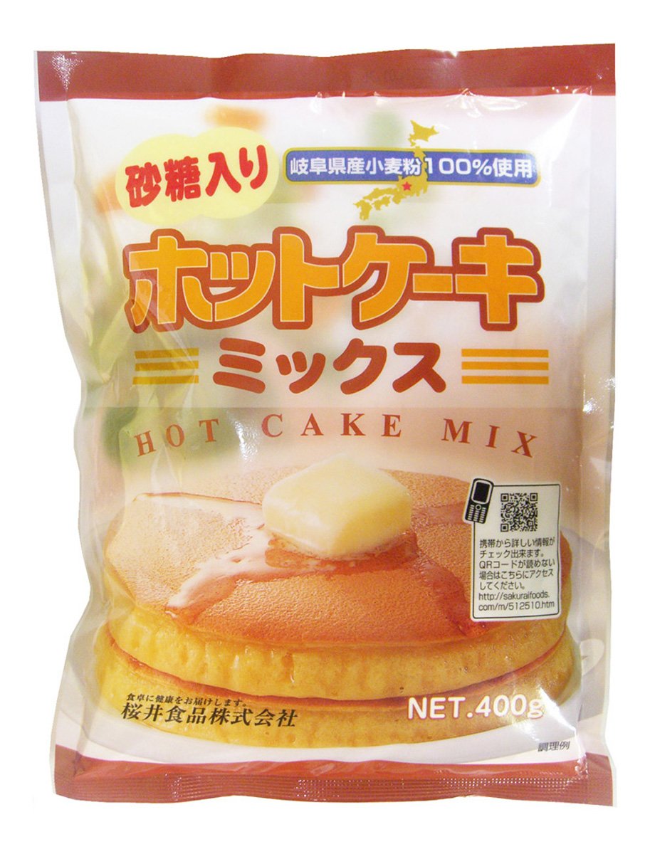 Amazon.co.jp: 桜井食品 ホットケーキミックス(有糖) 400g×20袋 : 食品