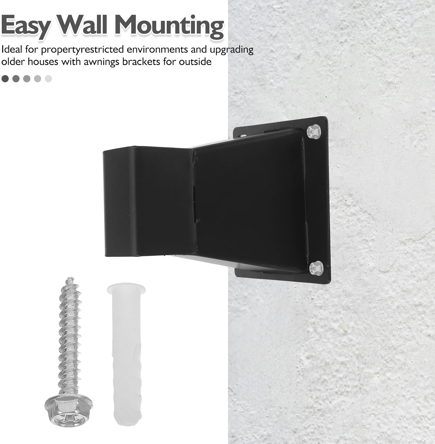 Awning Wall Brackets | RV Awning Roller Cradle Support | Replacement Hardware for Patio, Balcony, and Window Shade | Easy Installment
