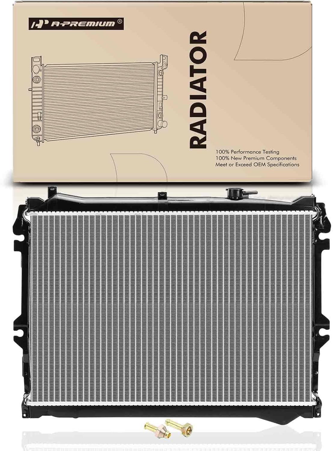 A-Premium Engine Coolant Radiator Assembly with Transmission Oil Cooler Compatible with Mazda MPV 1989-1995, Automatic Transmission