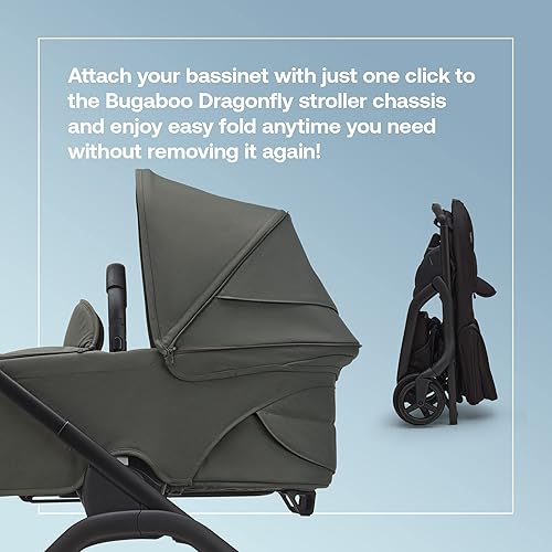 Miniatura 5 de Bugaboo Dragonfly City - Cochecito con moisés de bebé de tamaño completo y asiento para niños pequeños, con una sola mano, fácil de plegar en