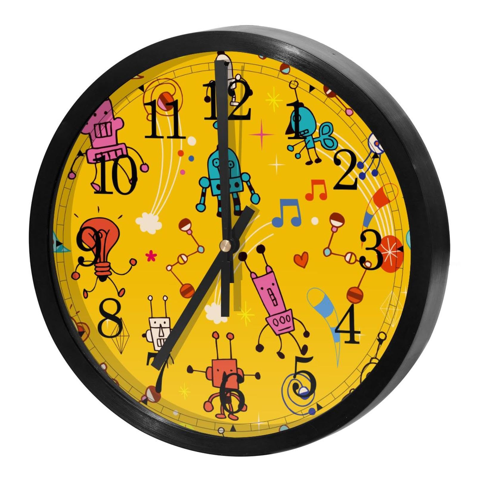 Horloge murale silencieuse à quartz sans tic-tac à piles ronde