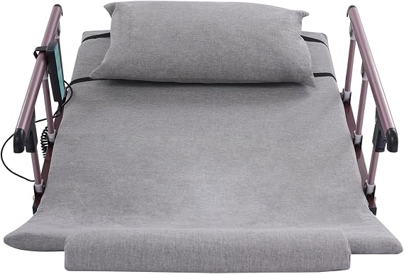 Electric Lifting Bed Backrest with Remote,Elderly Get Up Aids,661lbs Capacity & Safety Guardrails, Adjustable Electric Lift Bed Backboard for Pregnant Women/Elderly/Patient,Gray