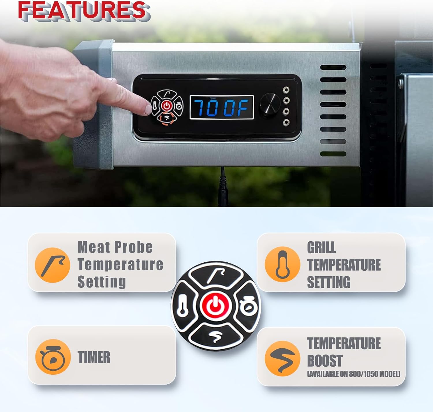 Non-WiFi Grill Controller Replacement for Masterbuilt Gravity Series- Digital Charcoal Smoker Thermostat for Models 560/800/1050 (Part #9904190036, 9904200043, 9904200004)