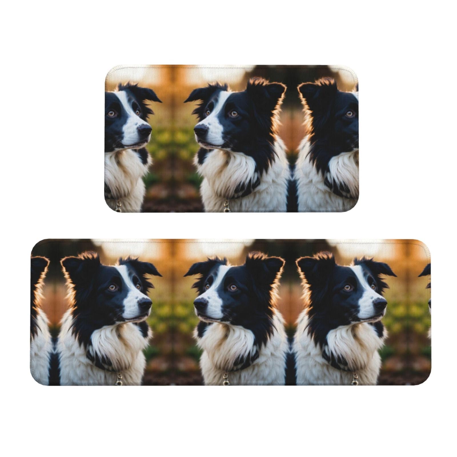Alfombras de cocina absorbentes con diseño de perro para un suelo seco y seguro, pack de 2