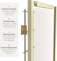 Vista 126 de Red Lantern Panel de ventana Shoji de 6 pies de alto, divisor de habitación de 3 paneles de palisandro