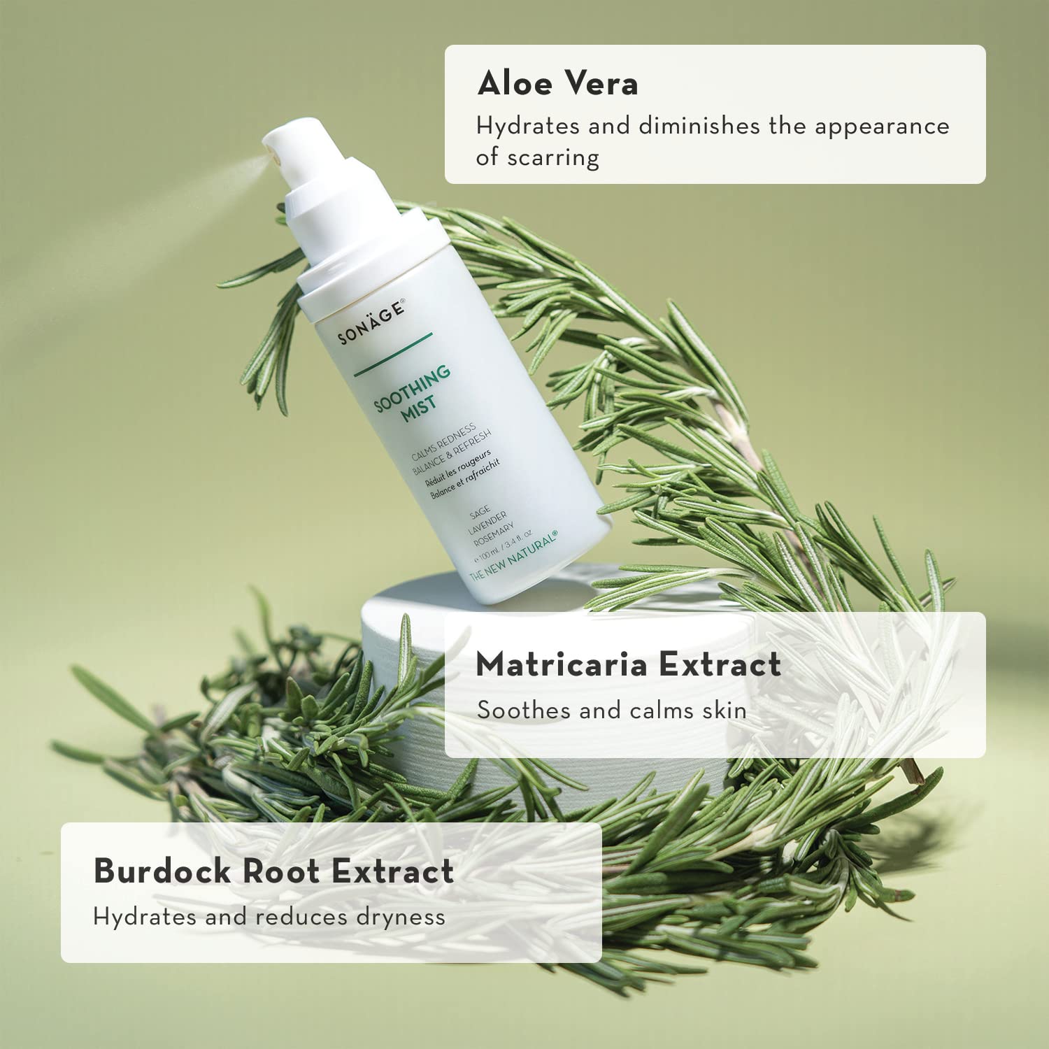 Sonage Soothing Mist: Alcohol-Free Calming Facial Spray | Reduces Pores & Soothes Redness, pH Balancing