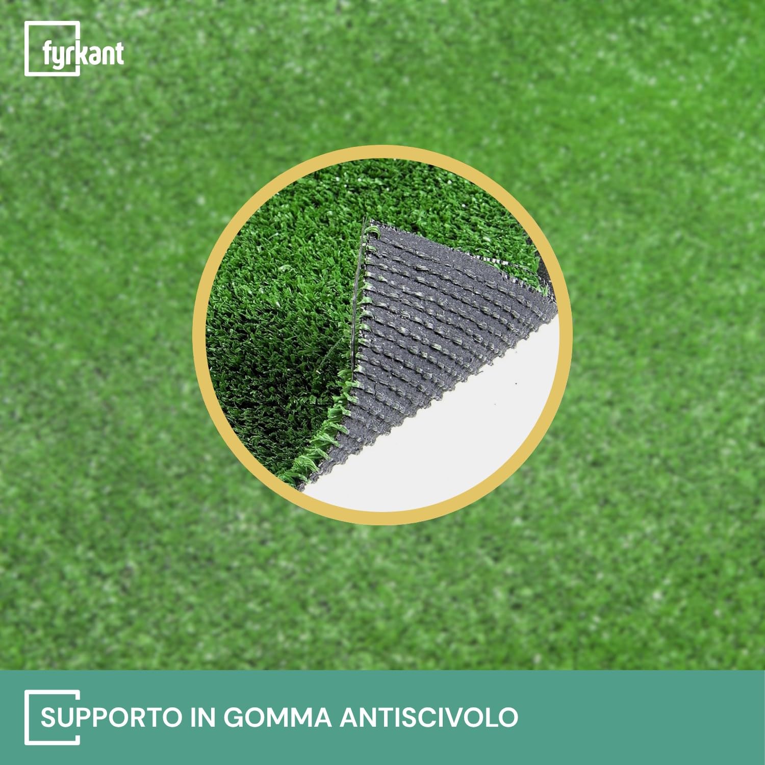 Erba Sintetica Prato Sintetico per Giardino e Balcone - Tappeto in Finta Erba 10 mm Resistente UV (Rotolo 2x25m - 50mq)