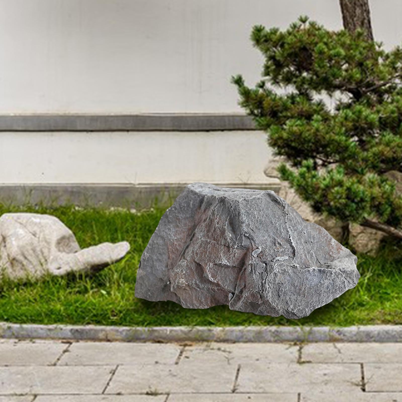 INOOMP Roca Artificial De Espuma Para Jardín Y Decoración – 30x25x12,5 Cm, Ligera Y Realista, Ideal Para Escenarios, Acuarios Y Paisajismo