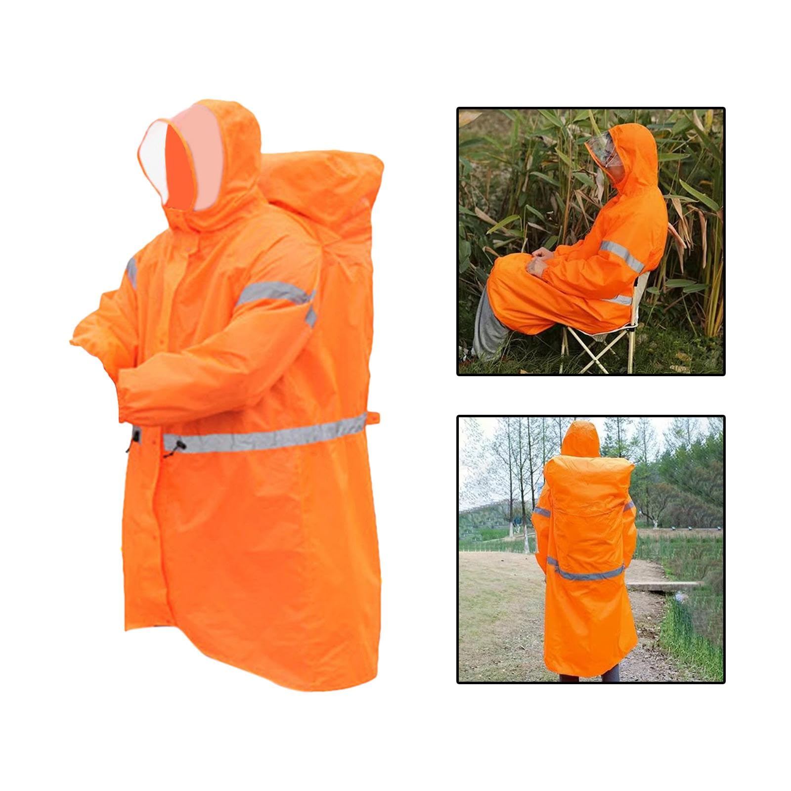 MERIGLARE Poncho Imperméable à Capuche pour Sac à Dos, Imperméable Unisexe pour Activités de Plein Air.