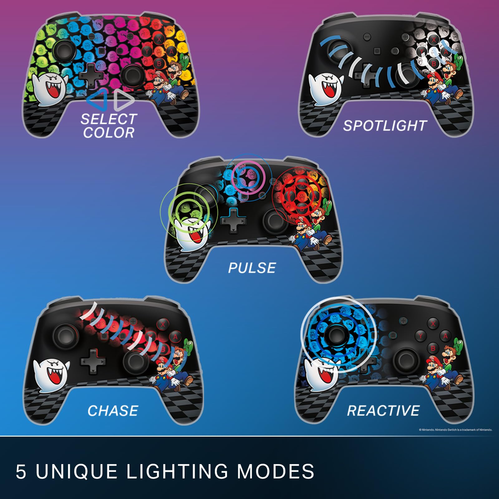 PowerA Enhanced Wireless Controller for Nintendo Switch with Lumectra - Peek-A-Boo