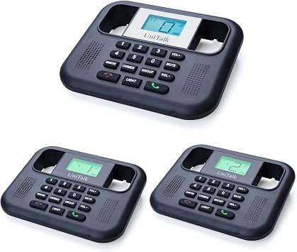 Wireless Intercoms for Home & Office, Two-Way Real-time Full-Duplex Voice System with Offline Voice Control & Monitor Function, Clear Sound, Up to 800 Meters 1/2 Mile Range UT-001-1F2P
