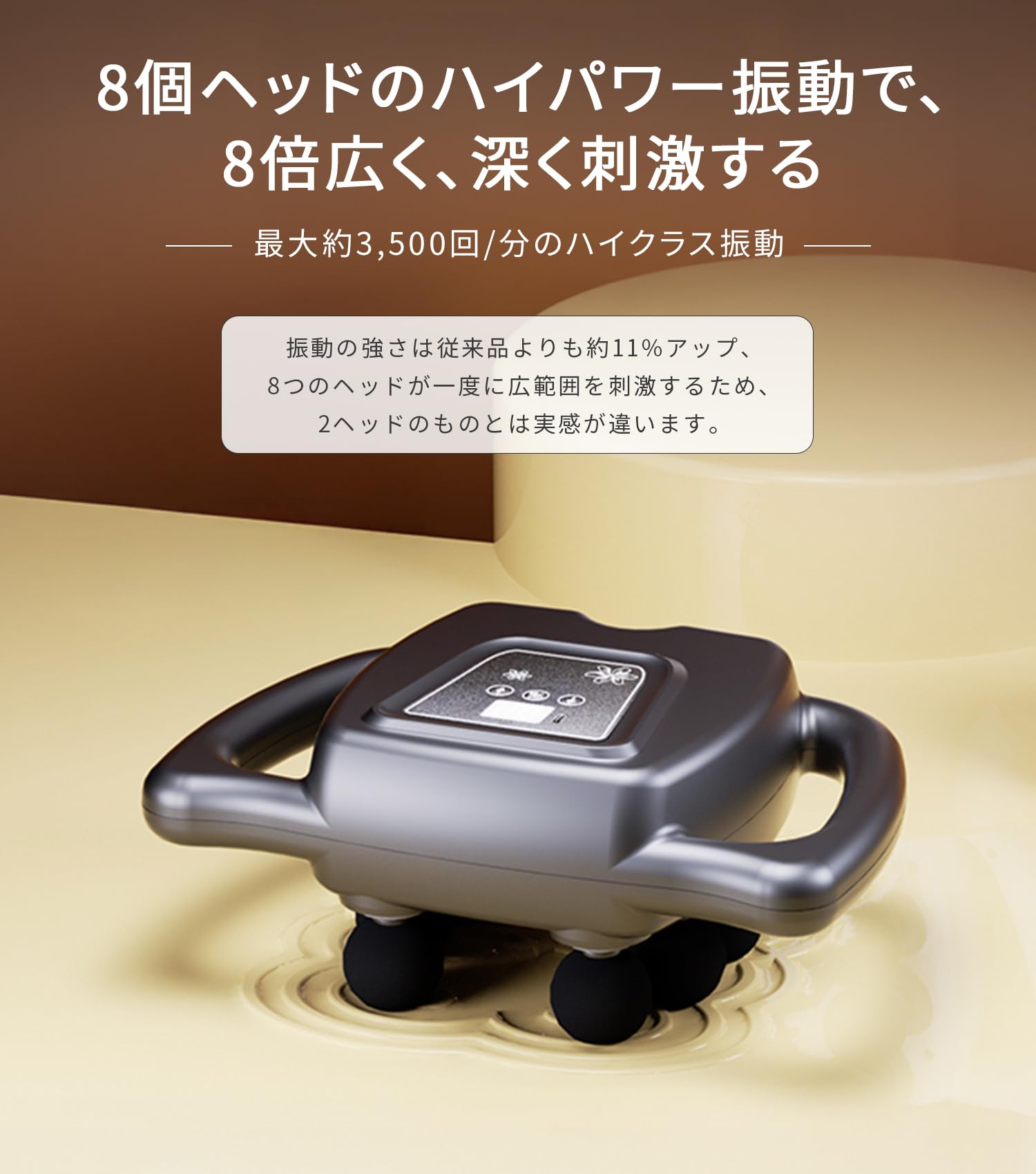ADORIC BEAUTY ハンディガン ダブルヘッド Amazon | 筋膜リリースガン 8倍効率のハンディガン アスリート仕様【9