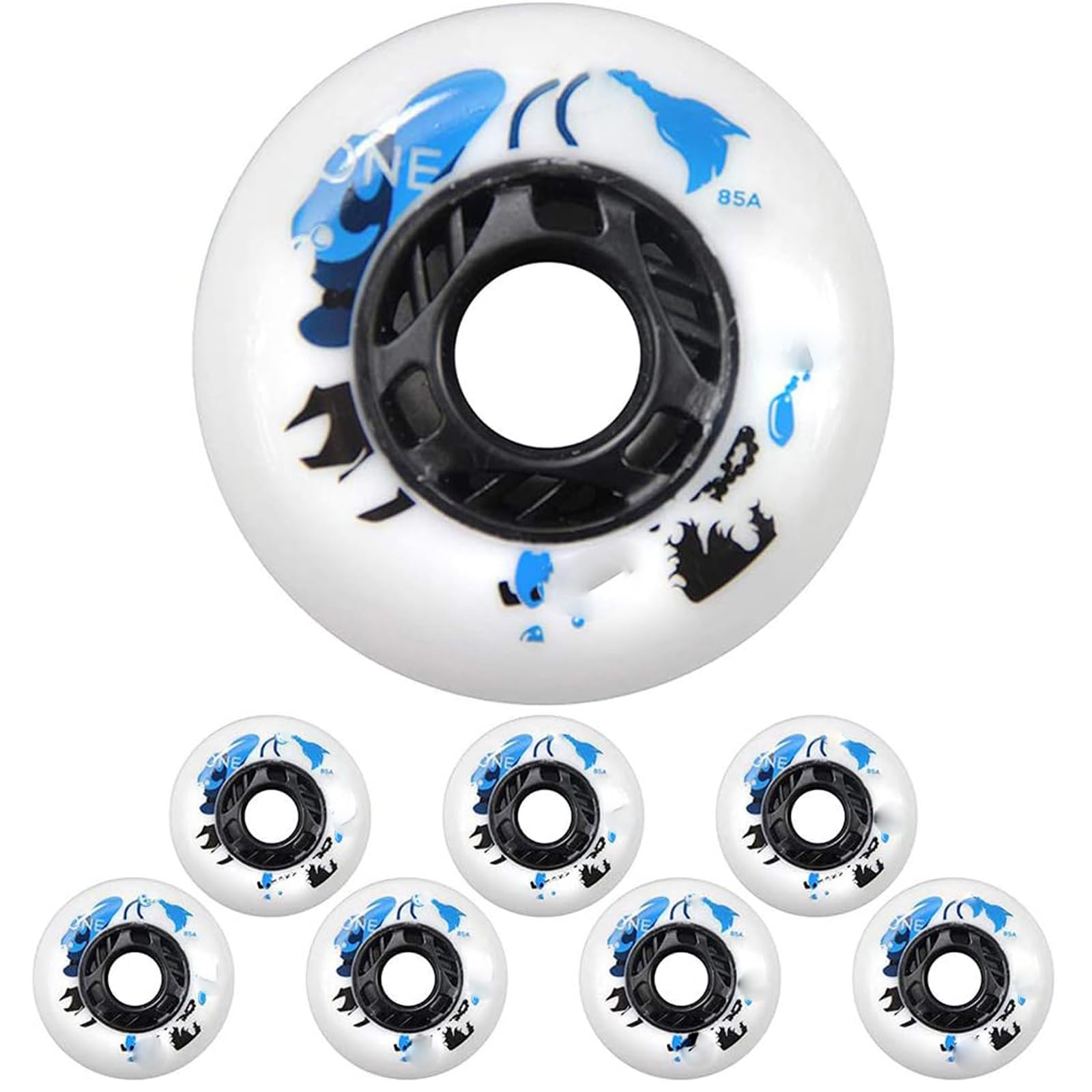 Remplacement des Roues Patins à Roues alignées, Remplacement des Roues Patins à Roues alignées 85A, Roues Patins à roulettes, Brosse résistante à l'usure, Roue Frein Rue 72 mm 76 mm