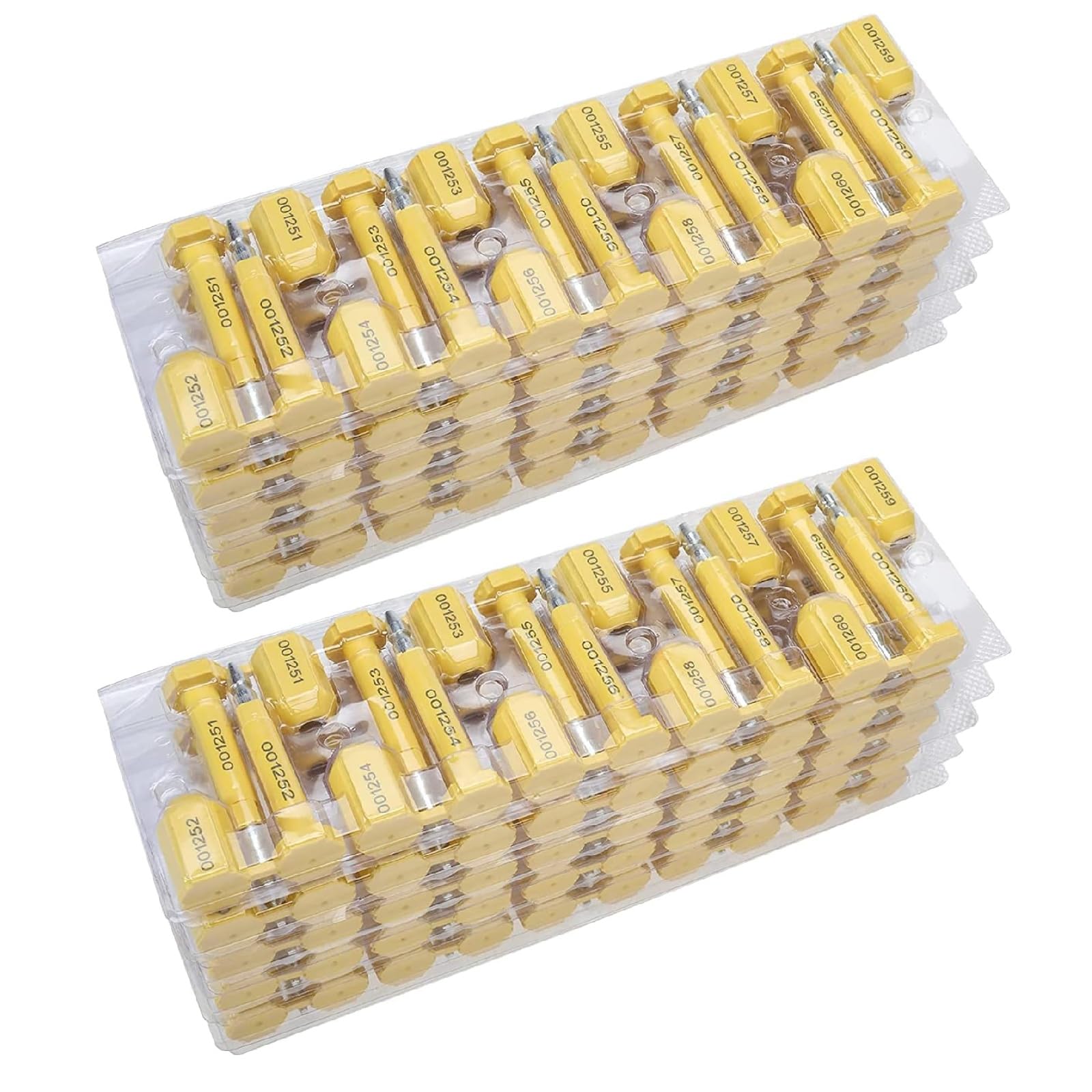 YaeMarine 100Pcs numerato Bolt Seal Spedizione Seal per Container Giallo