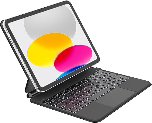 Belkin Pro iPad 10th Generation Keyboard Case with Magnetic Stand, Backlit Bluetooth Keyboard, Multi-gesture Controls, Magnetic Apple Pencil Storage, QWERTY, Multimedia Keys for iPad 10.9-inch