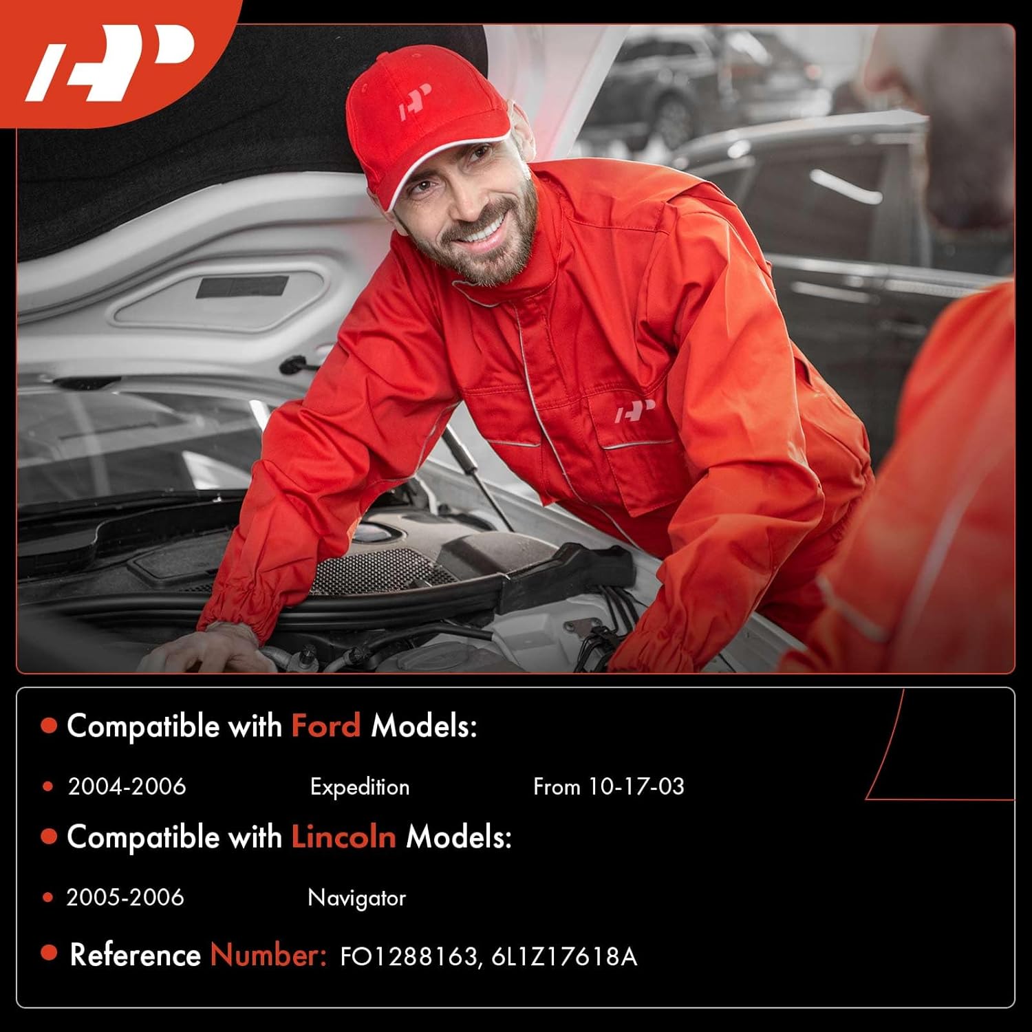 A-Premium Windshield Washer Reservoir Compatible with Select Ford & Lincoln Models - Expedition 2004-2006, Navigator 2005-2006, with (Washer Pump/Tank/Hose/Cap/2-Pin Fluid Level Sensor)