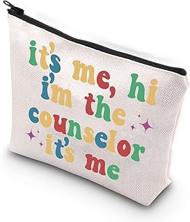Therapist Makeup Bag It's Me, Hi I'm The Counselor It's Me Bag Gift For Song Fan School Counselor Gift (the counselor)