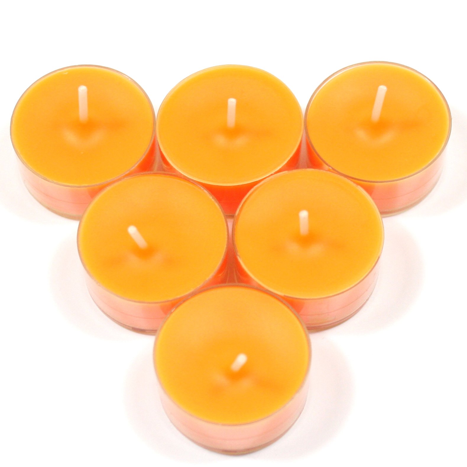 Handmade Premium Quality Highly Scented 6 Tea Light Candles (Mango & Lime Scent)