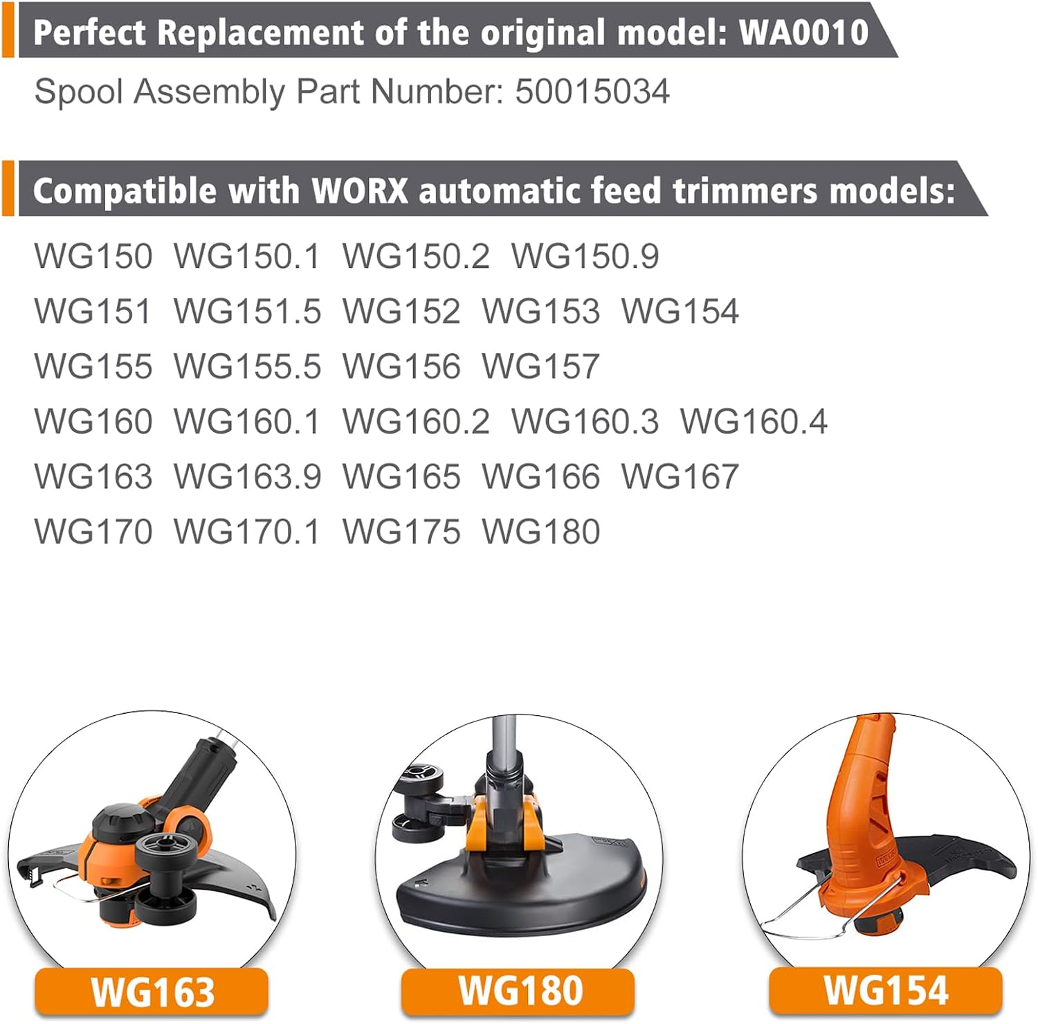 X Home 12-Pack WA0010 Weed Eater String Replacement for Worx Select Electric String Trimmers