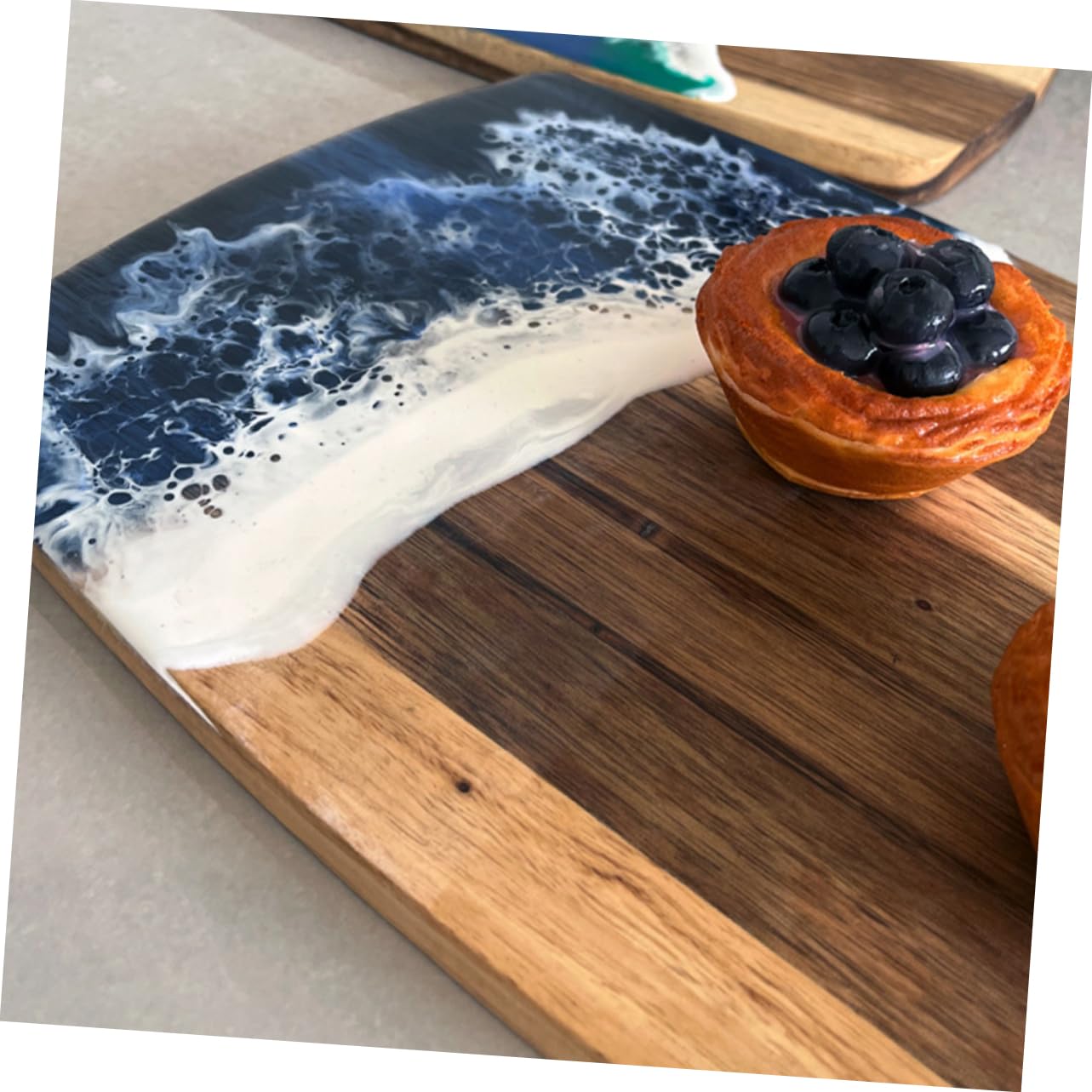Tablero De Cortar De Madera Diseño Único para Cocina Tabla De Cortar Resistente Deformaciones para Verduras y Frutas para Cocineros y Elegantes