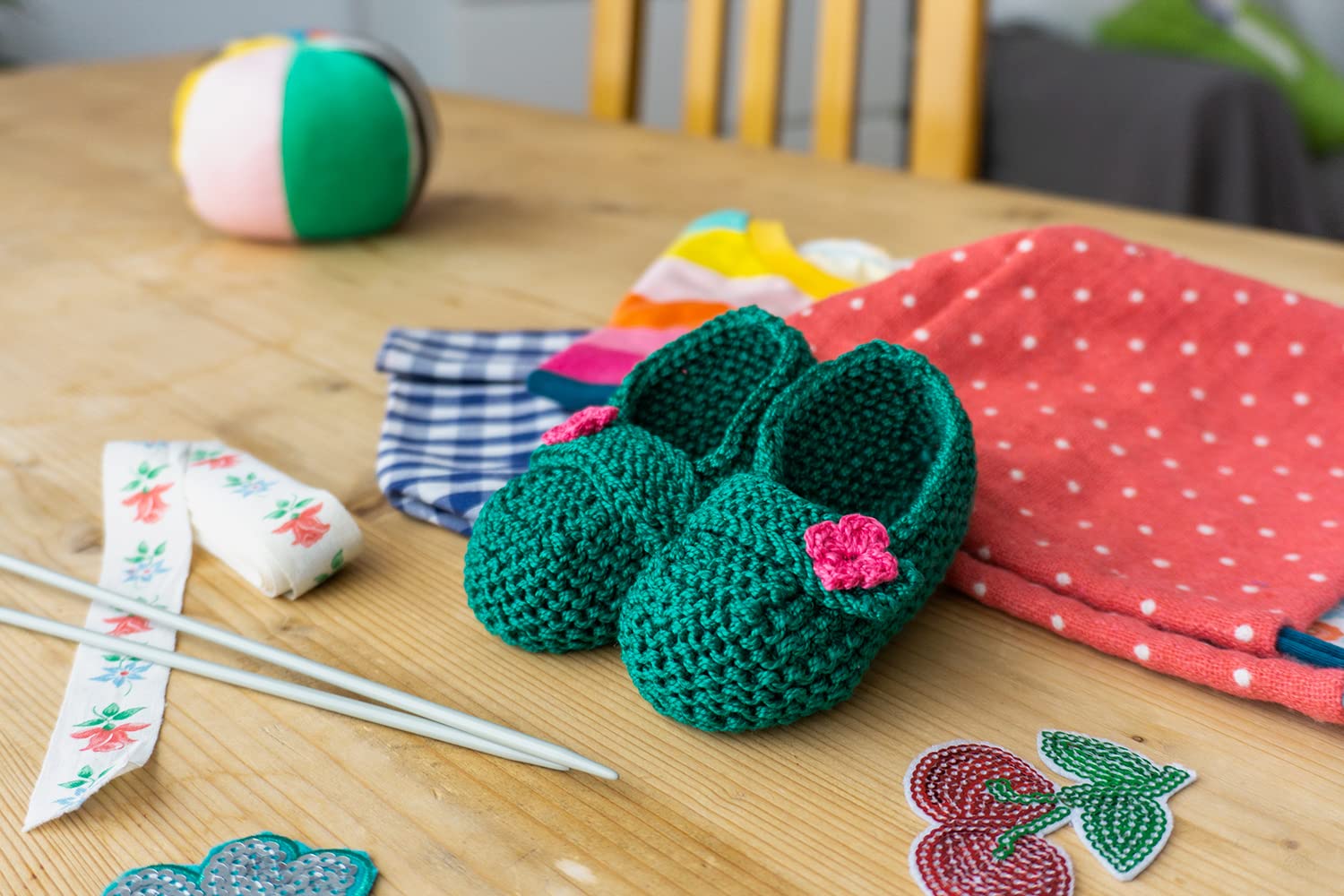 Sport Gruesa-4pcs 100% Acrílico, Aguja de tricotar nº 7 mm, Crochet 5 mmpara DIY y Para Ganchillo, Crochet, Temporada de Primavera-Verano(Color 008) PLUS HOME